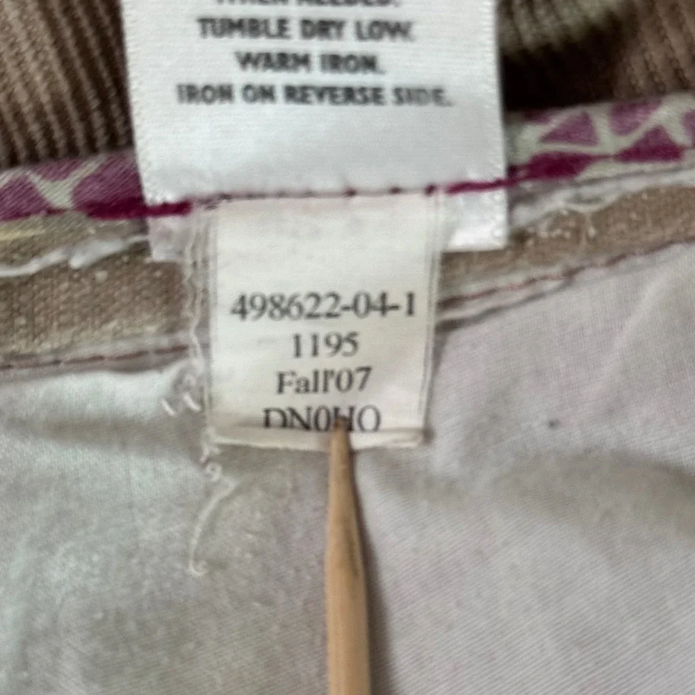 Old Navy Corduroy Pants 12 Tan Beige Bootcut Cottagecore Academia Classic‎ Y2K